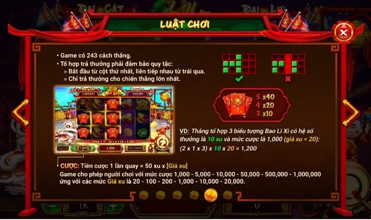 Luật chơi Nổ Hũ Lân Hái Lộc 98Win