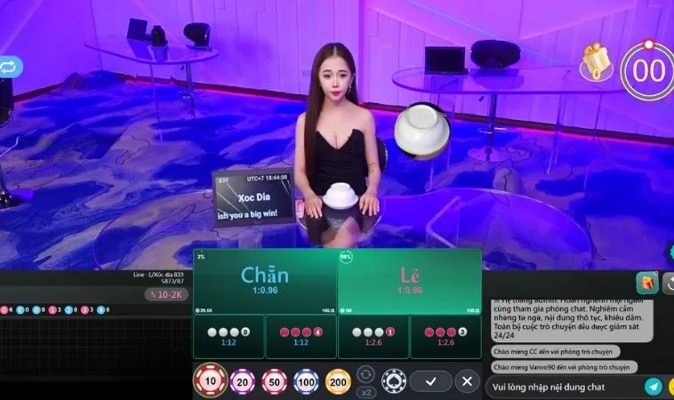 Giao diện chơi Casino Online tại 98WIN cùng dealer người thật