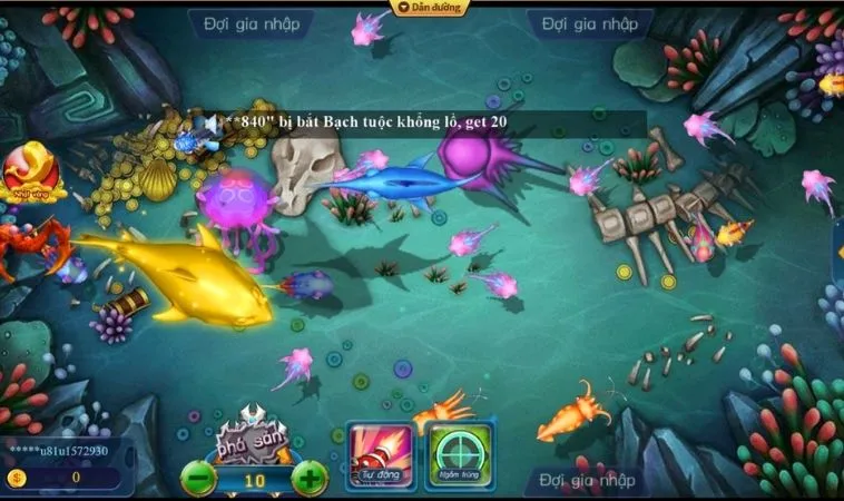 Giao diện chơi game Thợ Săn Cá Tại 98Win